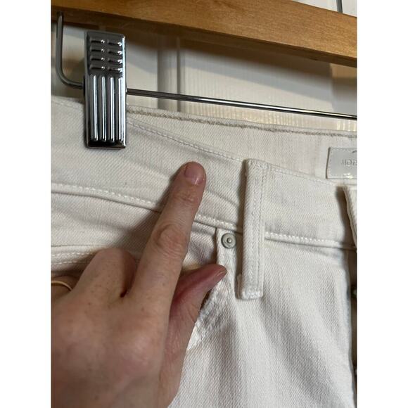 Mother The Tomcat Ankle Jeans Cream Puff Off White Size 29 - Picture 4 of 11